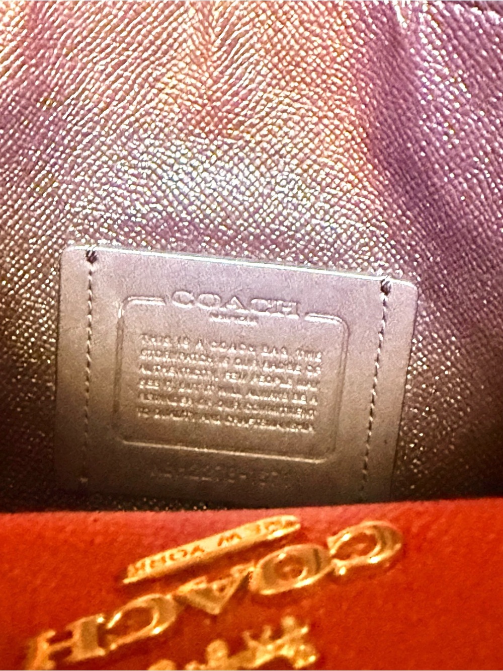 Coach Black Mollie with Red Interior Leather Tote Bag Used **PLEASE READ** - Picture 5 of 14